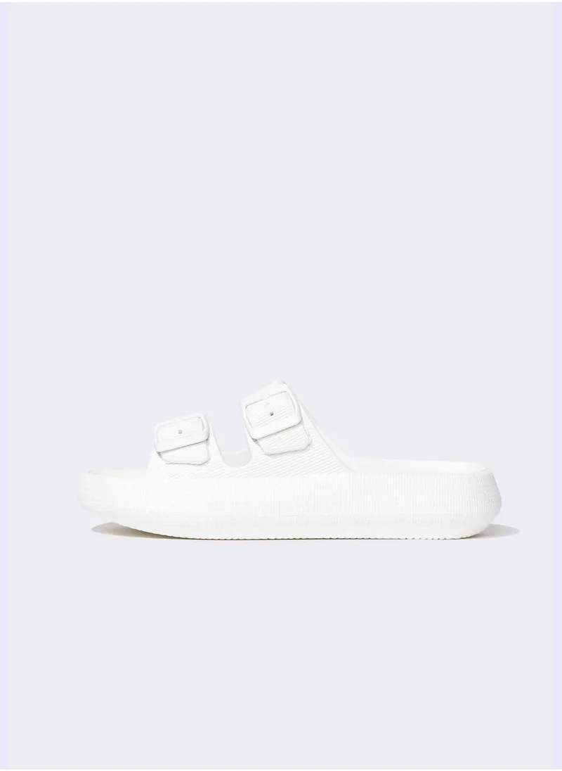 DeFacto High Sole Double Band Slippers