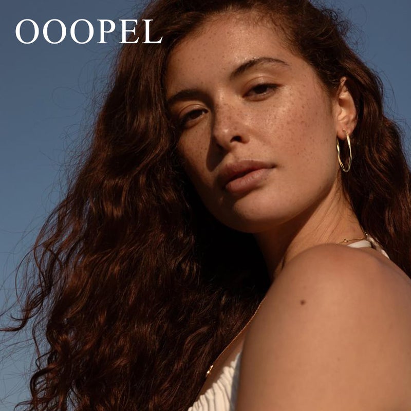 OOOPEL Large Gold Hoop Earrings for Women Lightweight Hypoallergenic Big 14K Gold Plated Hoop Earrings for Women 30MM 40MM 50MM 60MM - Image 4