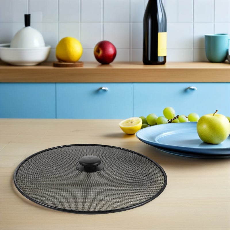 2pcs Cooking Splatter Screen For Frying Pan - 29cm 25cm Stainless Steel Mesh Guard With Knob - Oil Splatter Protector For Frying No Cooking Oil No Burns - Image 2