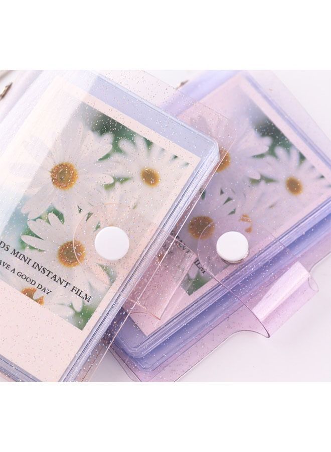 Ant 3-Piece 3-Inch Mini Photo Albums, Clear Sequin Portable Photo Card Holder, Cameras Film Accessories with 36 Pockets Photo Card  - Image 3