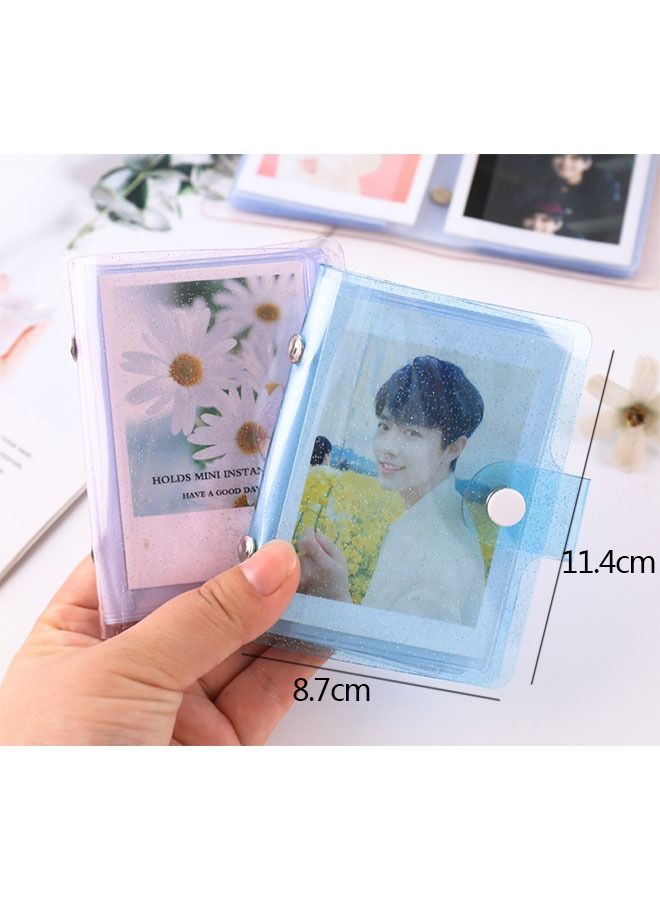 Ant 3-Piece 3-Inch Mini Photo Albums, Clear Sequin Portable Photo Card Holder, Cameras Film Accessories with 36 Pockets Photo Card  - Image 2