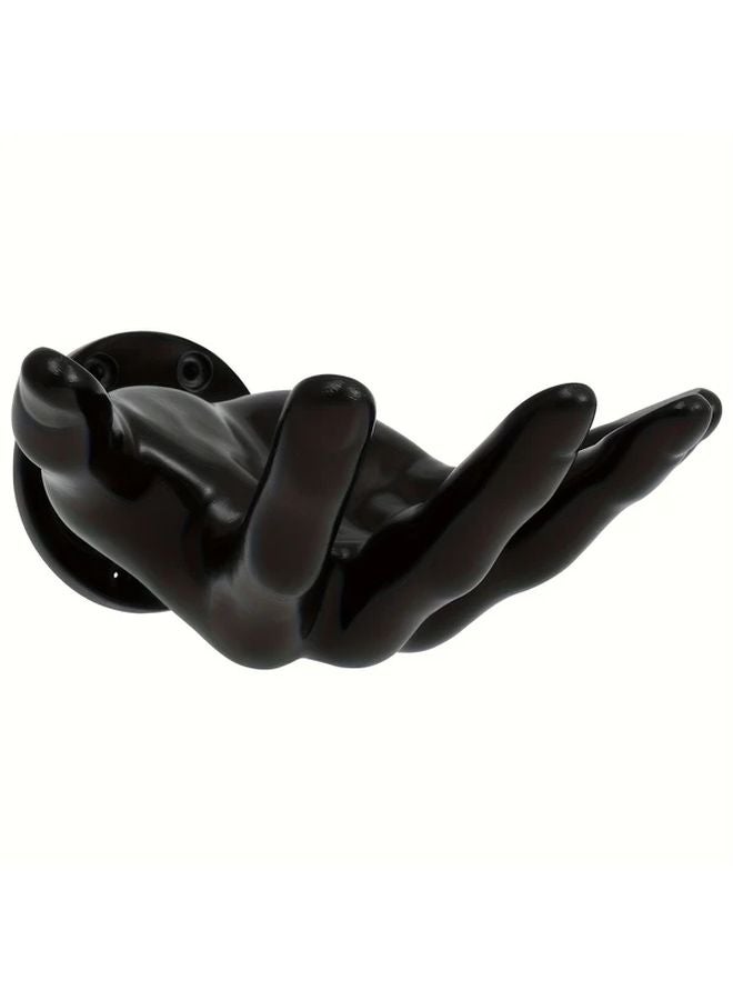 1pc Wall Mounted Hand Shaped Shelf Stable Home Decor Hook Storage Organizer - Image 1