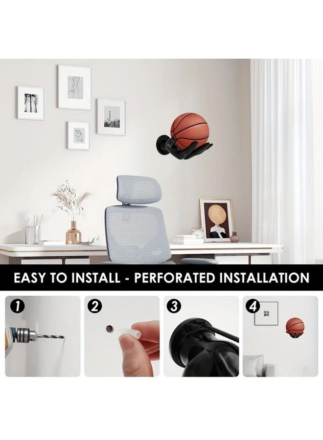 1pc Wall Mounted Hand Shaped Shelf Stable Home Decor Hook Storage Organizer - Image 3