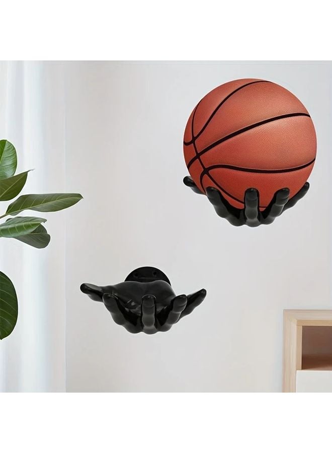 1pc Wall Mounted Hand Shaped Shelf Stable Home Decor Hook Storage Organizer - Image 2