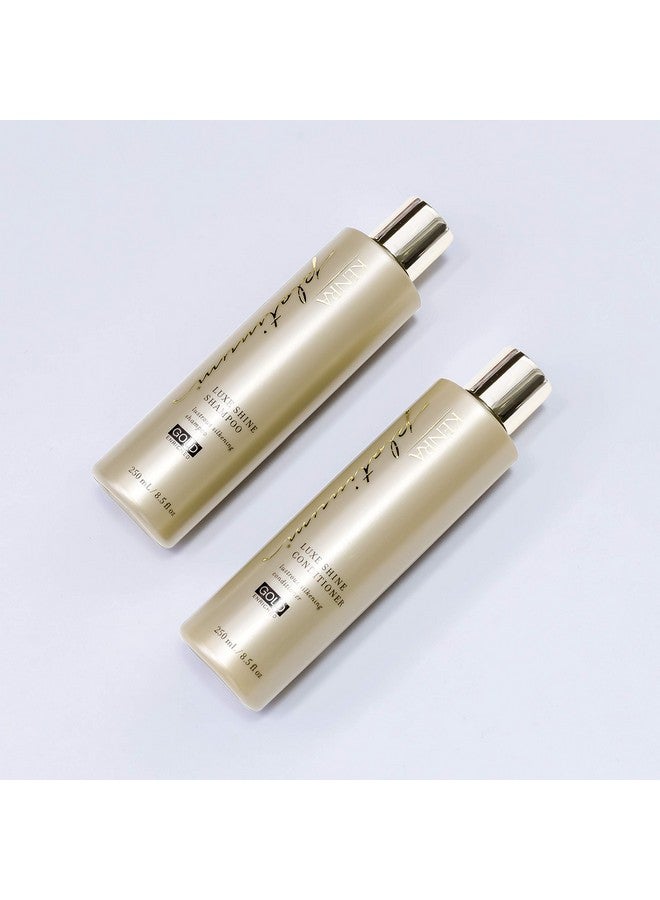 Kenra Platinum Luxe Shine Shampoo/Conditioner ; Gold Enriched ; Transforms Dull And Lifeless Strands To Glamorous And Fullbodied Hair ; All Hair Types ; 8.5 Fl. Oz (Set)