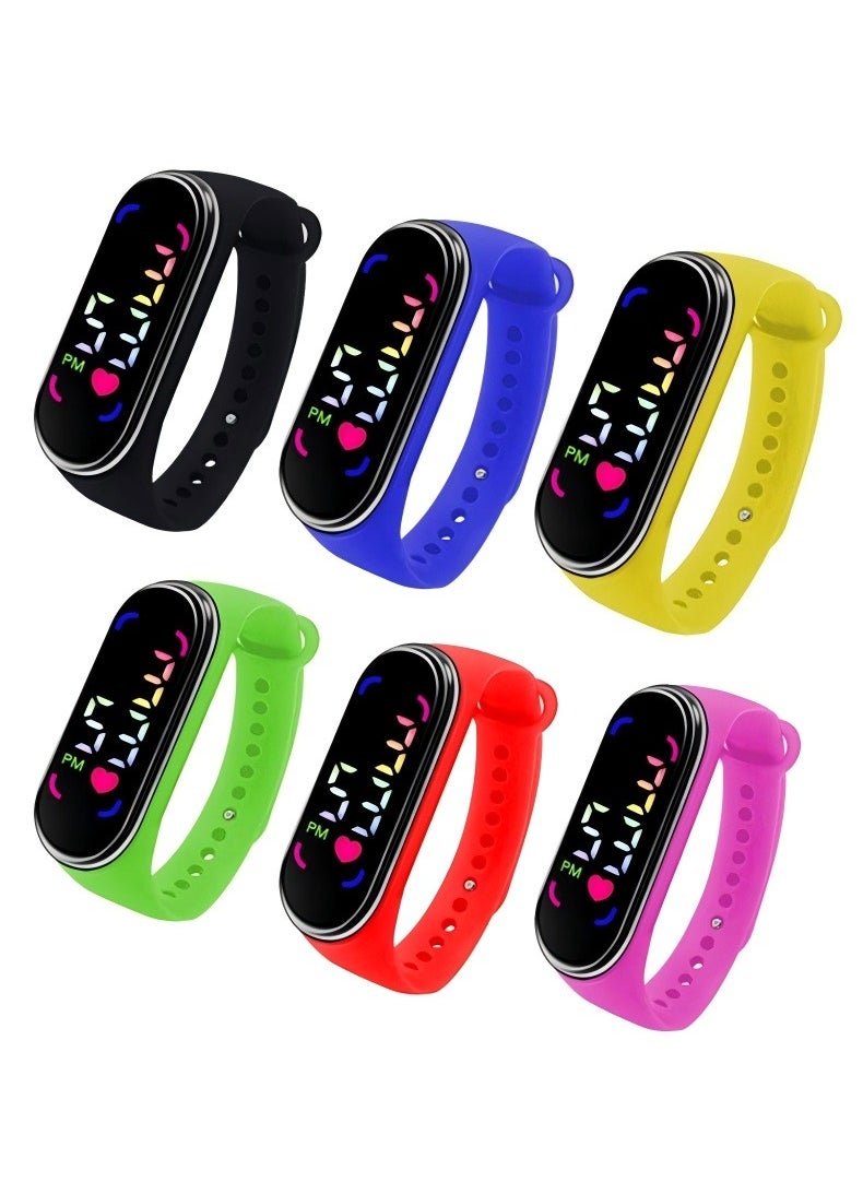 In Air 6PCS Kids' Water Resistant Silicone Digital Watch  - Image 1
