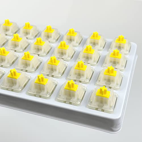 kutethy Gateron Milky Yellow Pro V2 Switches, Pre-lubed Linear 5 pin for All MX Mechanical Keyboard (72PCS, Milky Yellow Pro) - Image 5