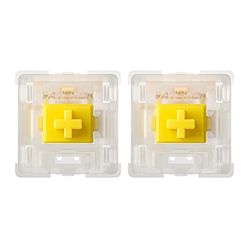 kutethy Gateron Milky Yellow Pro V2 Switches, Pre-lubed Linear 5 pin for All MX Mechanical Keyboard (72PCS, Milky Yellow Pro) - Image 1