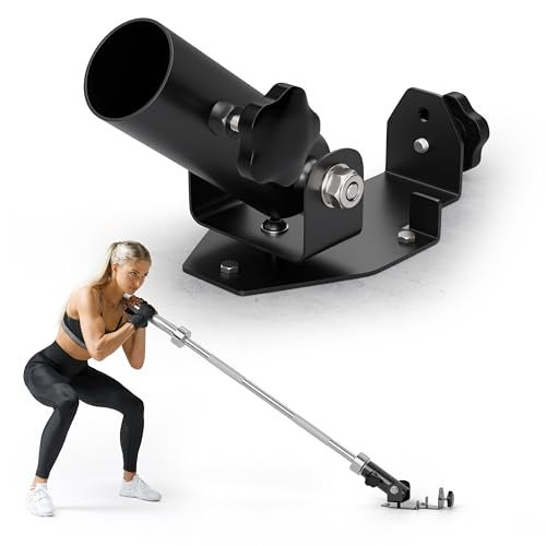 EVERSTRONG Rack Wall or Floor Mount Heavy Duty Landmine Attachment for Barbell Olympic Size T Bar Row Attachment Landmine Base for Squat Rack and Viking Press Gym Equipment Accessories by EVERSTRONG - Image 1