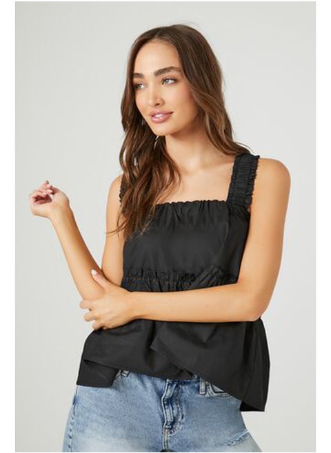 Ruched-Strap Tank Top