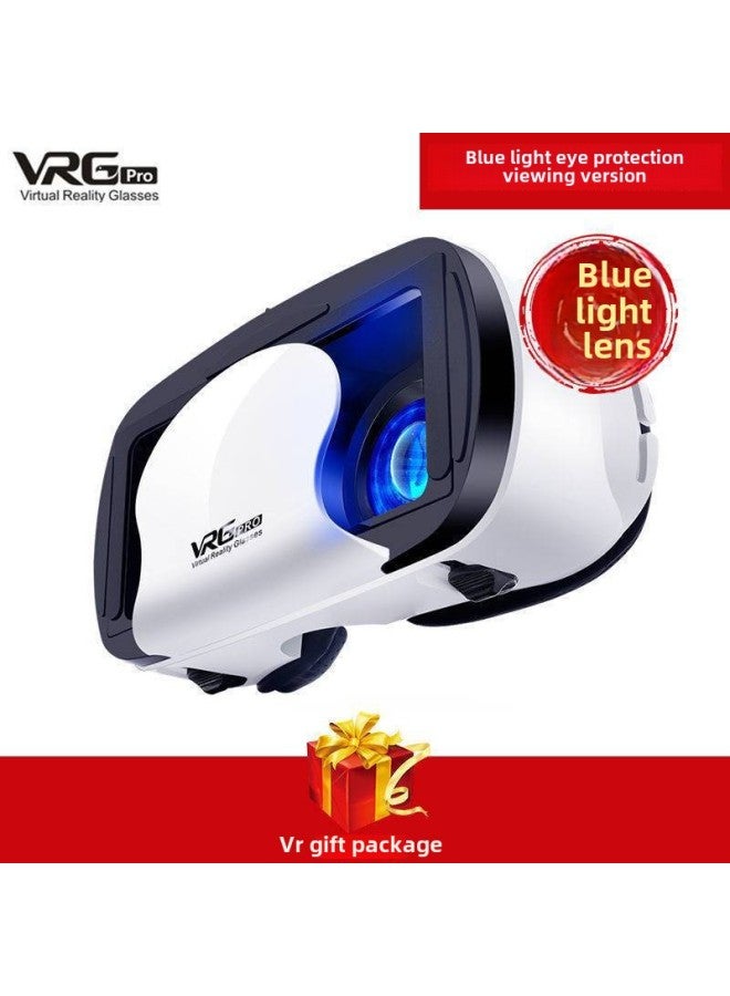 Vr Glasses Mobile Phone Stereo 3D Movie Head-mounted Virtual Reality Panoramic Somatosensory 3d Game Private Cinema Wholesale-Color:Blue Light Eye Protection Viewing Version - Image 1