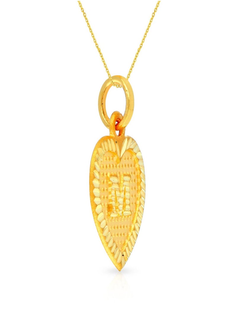 Malabar Gold and Diamonds 22k 916 Purity Gold Pendant for Women EMPN132MY  - Image 2