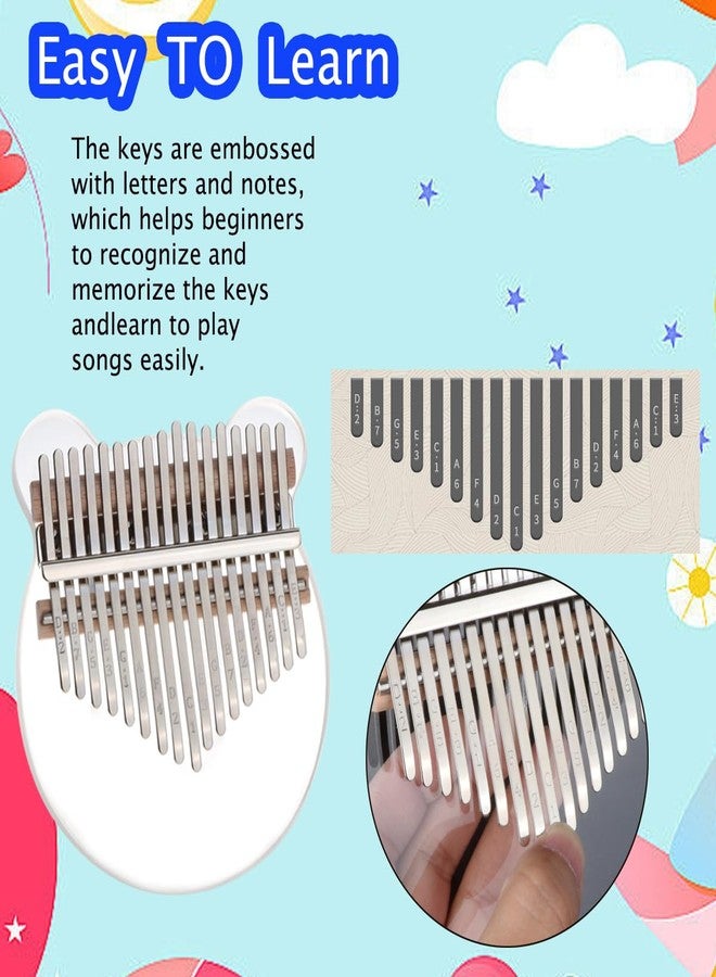 Fiozinx Kalimba Thumb Piano 17 keys, Acrylic Portable Mbira Finger Piano with Tune Hammer Perfect for Kid Adults Beginners, Home & Travel Musical Instrument Gift - Image 5