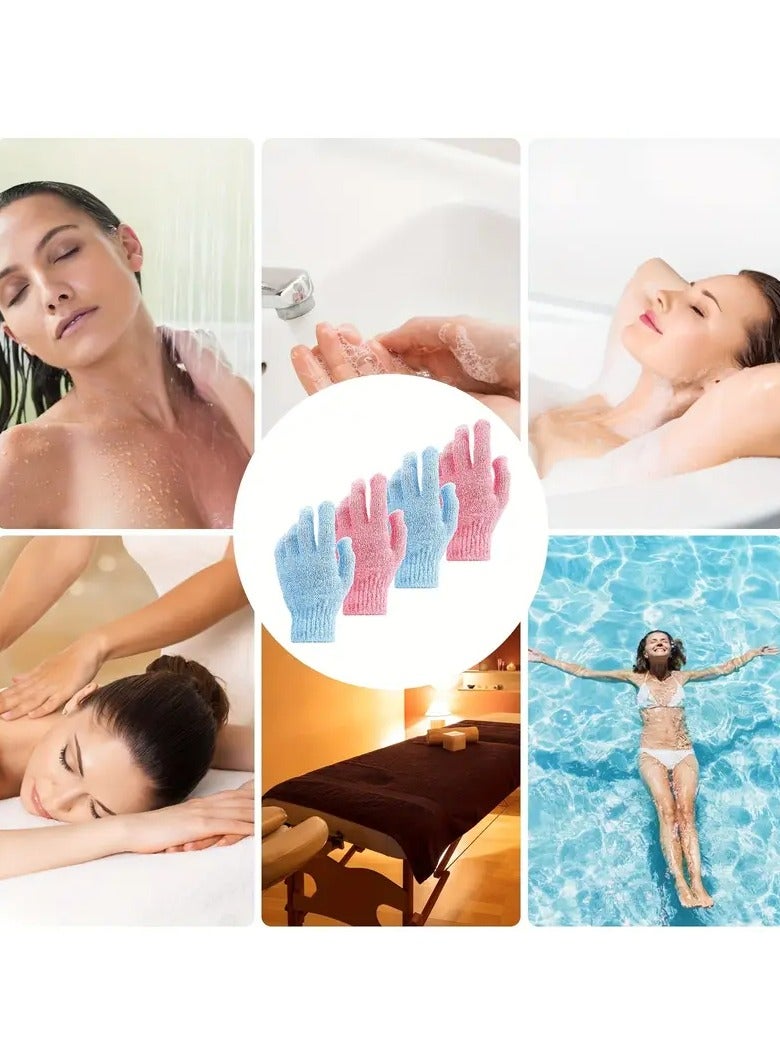 Exfoliating Gloves Premium Double-Sided Bath Scrub for Body, Dead Skin Cell Remover, Spa Massage Skin Exfoliator, Shower Accessories for Women & Men  - Image 4