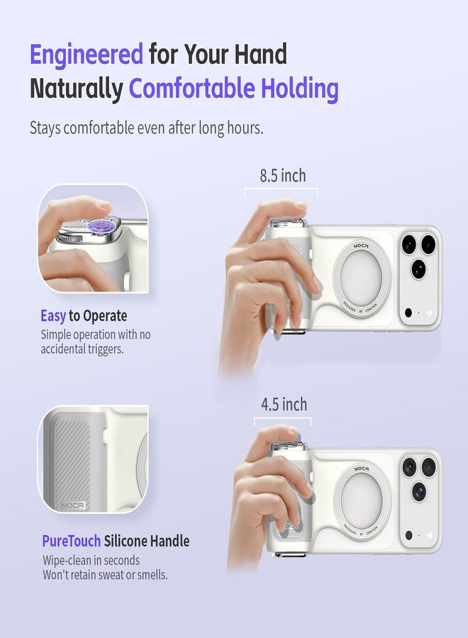 COMITOK MOCA Phone Tripod Stand Suction Cup Phone Mount for iPhone 17 with iOS 26, Shooting Accessory with Detachable Remote Control, Landscape & Portrait Switch Phone Holder for Indoor & Outdoor Use - Image 4