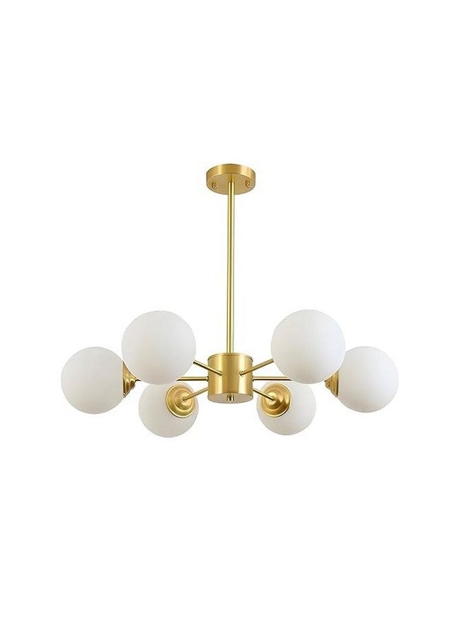 kinis metal Nordic 6 Light Chandelier for Drawing Room/Jhoomer for Living Room/Chandelier for Dining Table/Ceiling Hanging Lights/Ceiling Pendant Lamp for Home/Bar/resturants/Hotels (with Bulb) - Image 4
