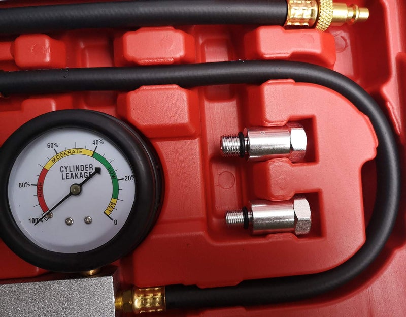 LEIMO KPARTS Cylinder Leak Down Tester,Compression Test kit - Engine Cylinder Dual Gauge Leakdown Tester kit Diagnostics Tool. - Image 2