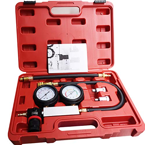 LEIMO KPARTS Cylinder Leak Down Tester,Compression Test kit - Engine Cylinder Dual Gauge Leakdown Tester kit Diagnostics Tool. - Image 1