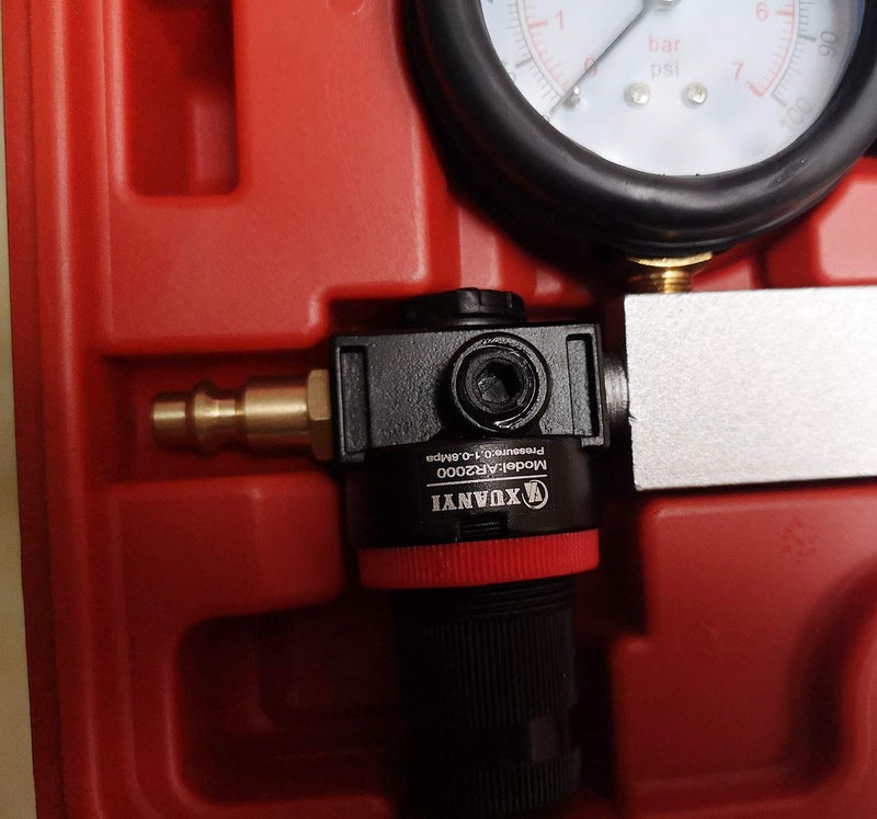 LEIMO KPARTS Cylinder Leak Down Tester,Compression Test kit - Engine Cylinder Dual Gauge Leakdown Tester kit Diagnostics Tool. - Image 4