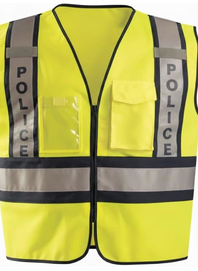 Occunomix LUX-PSP-YXL/2 Premium Solid Public Safety Police Vest, X-Large/XX-Large, Yellow/Navy - Image 1