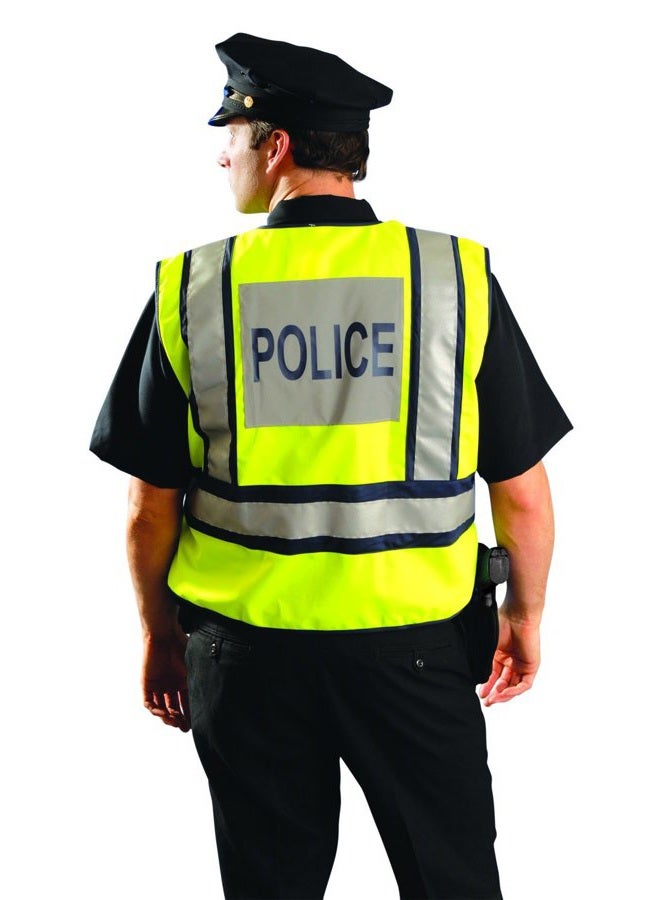 Occunomix LUX-PSP-YXL/2 Premium Solid Public Safety Police Vest, X-Large/XX-Large, Yellow/Navy - Image 2