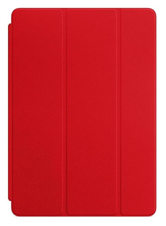 iPad 9th Gen (2021)/ 8th Gen (2020)/7th Gen (2019), Slim Stand Hard Back Shell Protective Leather Smart Cover Trifold Stand (red) - Image 2