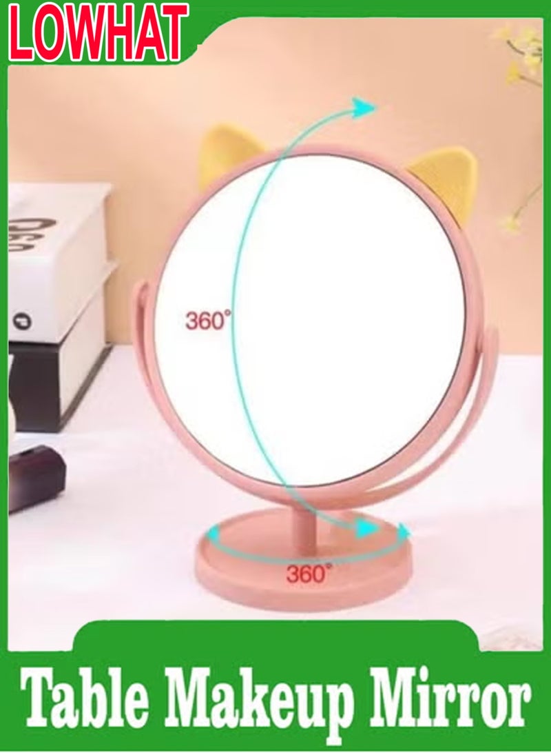 منخفض مرآة مكياج للطاولة مزدوجة الجوانب