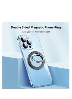 Generic Phone Ring Holder for Mobile Phone Universal - Magnetic Finger Phone Ring Stand Holder, Magnet Ring Grip, Compatible with iPhone 12, 13, 14, 15, 16 - Pro, Max, Plus, Mini - Black Phone Stand  - Image 4