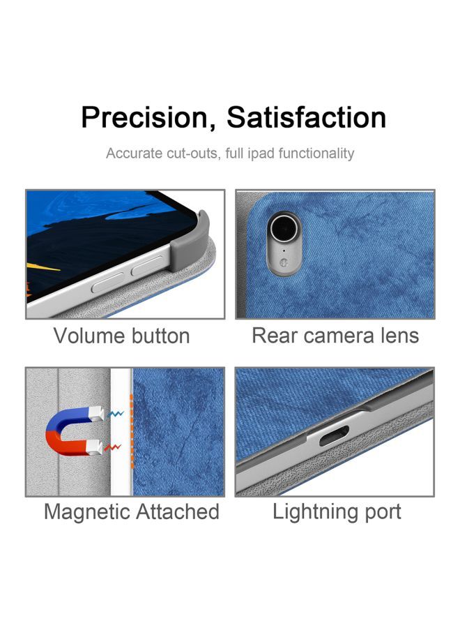 Loquat Keyboard Case Cover For Apple iPad Pro 11-Inch Blue/White - Image 5