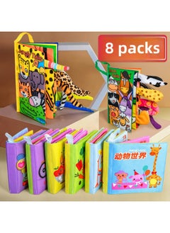 Generic Direct Selling Baby Cloth Book Baby Early Education Can Not Be Torn Bite Toy Three-dimensional Early Teaching Month Baby Book Postage-Colour:Training - 6 Bilingual Books + 5 Story Books + Storage Bag  - Image 3