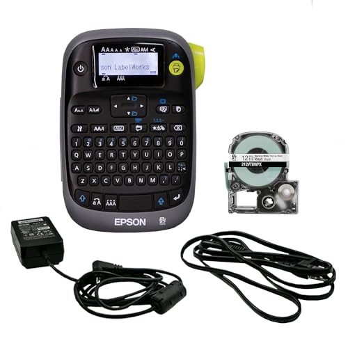 LABELWORKS Epson LW-PX300ADPT Industrial Label Maker for Office with Adapter – Sticker Labels, Magnetic Label Compatible, Only Uses 203 and 205 Shrink Tubes, Label Printer & Adapter - Image 1