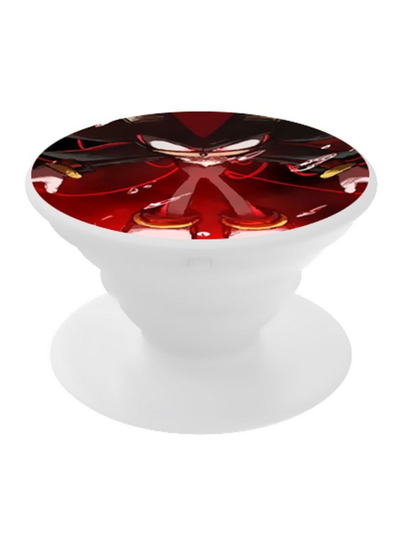 RKN Printed Pop Up Finger Grip Phone Holder Red/Black/White - Image 2