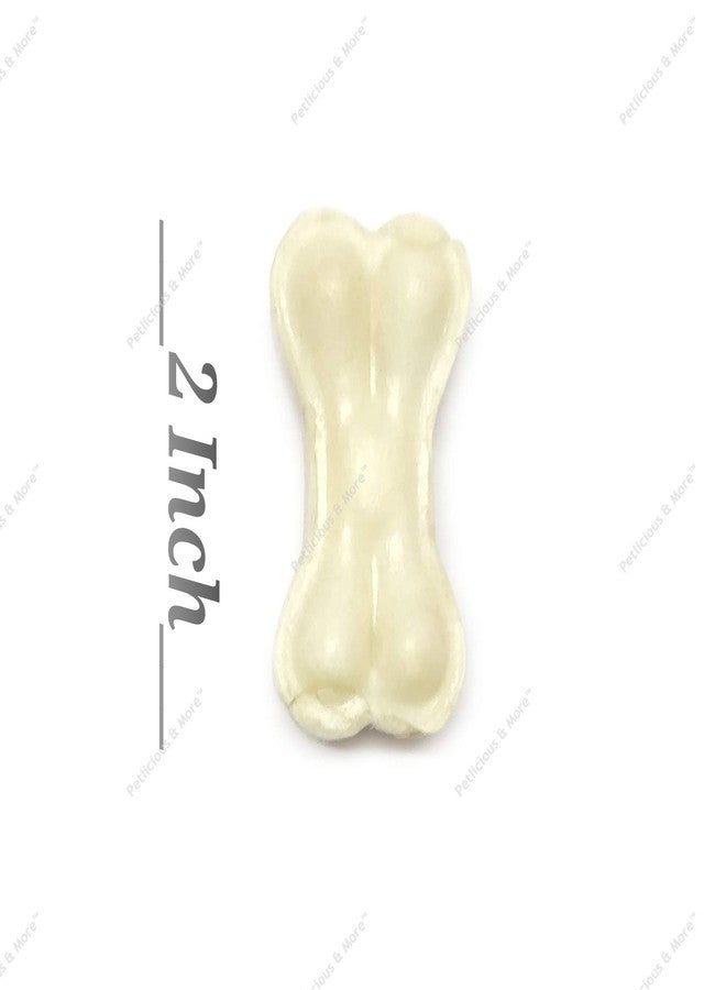 Petlicious & More® Rawhide Bone 2 Inch Pressed Bone for Puppy & Small Dogs (Pack of 30) - Image 2