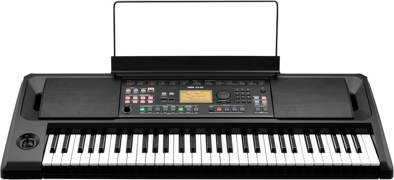 Korg EK-50 Digital Keyboard with 61 Touch Sensitive Keys - Black - Image 1