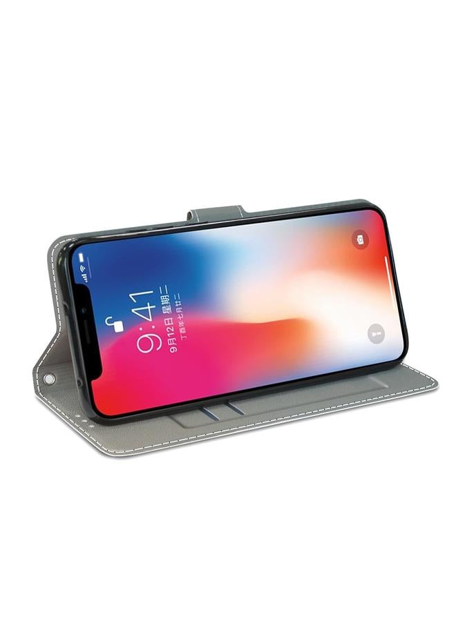 اس-توب جراب لهاتف OPPO A15 / A15s، جراب جلدي PU أفقي قابل للطي مع حامل وفتحات للبطاقات، برسومات ملونة وفولتية، ومشبك مغناطيسي - Image 4