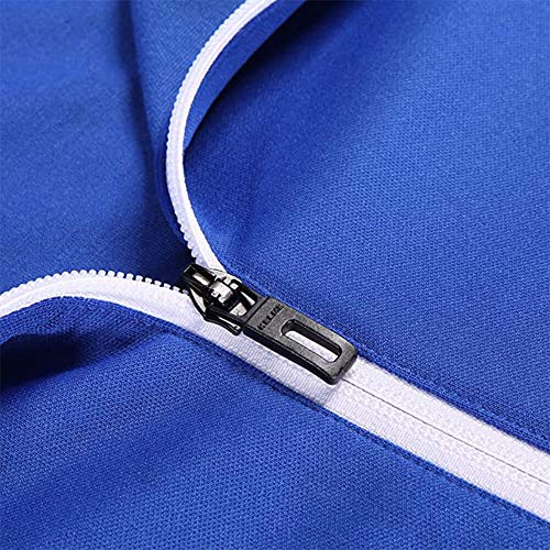 KELME Men's Athletic Tracksuit Long Sleeve Full Zip – Running Sweatsuit Set Unisex 2 Piece Tracksuits Jacket/Jogging pants (Royal Blue/White, Medium) - Image 5