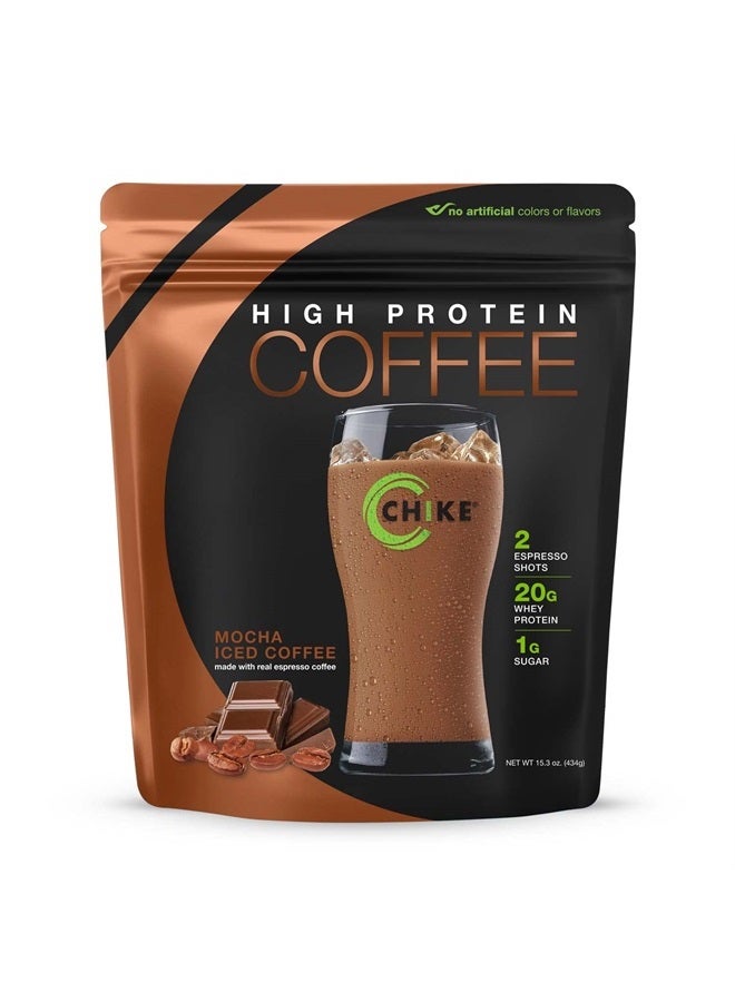 Chike Mocha High Protein Iced Coffee, 20 G Protein, 2 Shots Espresso, 1 G Sugar, Keto Friendly and Gluten Free, 14 Servings (15.3 Ounce) - Image 1
