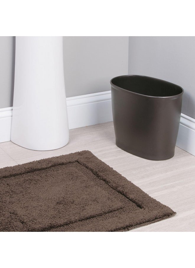 InterDesign IDesign Oval Plastic Trash Can for Bath, Bedroom, Office - The Kent Collection - 12" x 8" x 10", Bronze  - Image 4