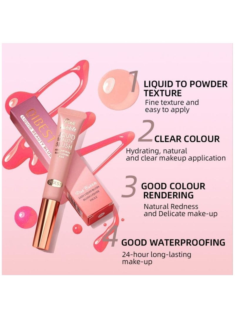 QiBest - Blusher Highlighter with Cushion Applicator Attached Easy to Blend Long Lasting & Smooth Natural Matte Finish Lightweight Super Silky Cream Contour Multifunctional Makeup Pen Stick (#03) - Image 1