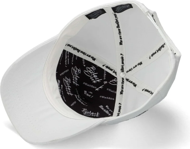 بلاك بورك BlackBörk V1 Kids Baseball Squirrel - White Children's Hat (Cap) with 3 Code Logo
