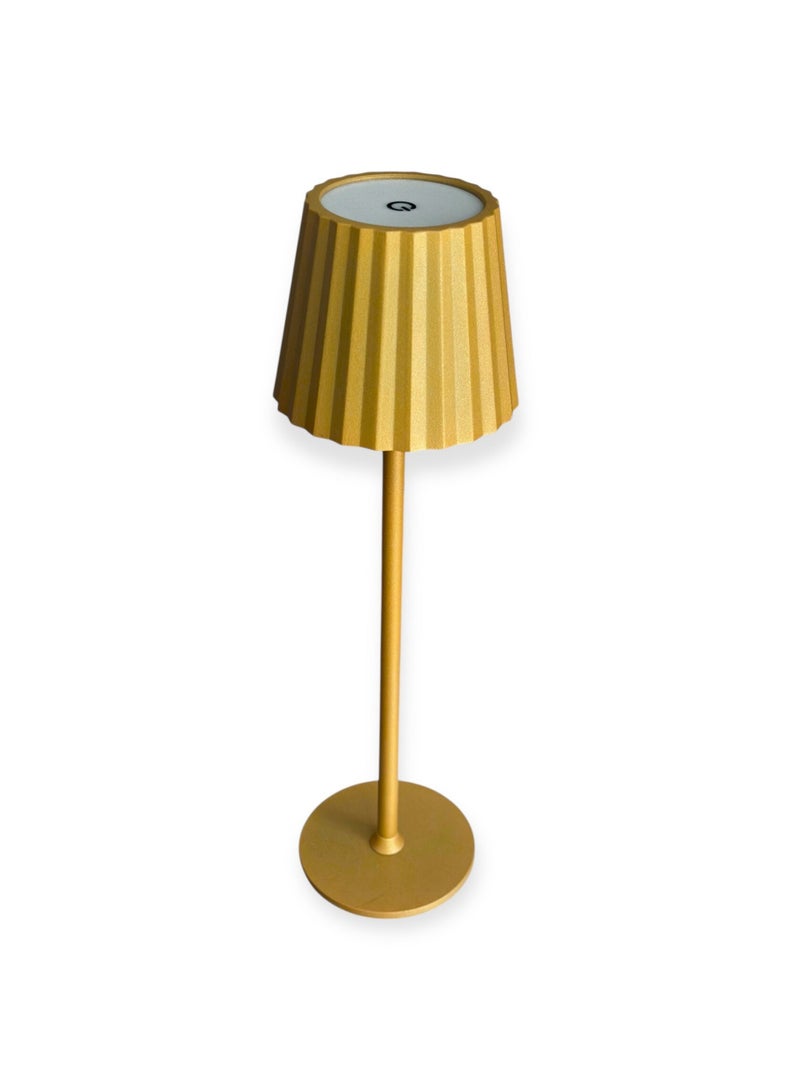 Luxury Gold Metal Table Lamp - Modern Bedside Night Light for Bedroom, Living Room & Office - E27 Base - Image 1