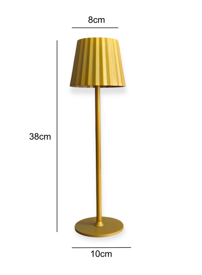 Luxury Gold Metal Table Lamp - Modern Bedside Night Light for Bedroom, Living Room & Office - E27 Base - Image 2