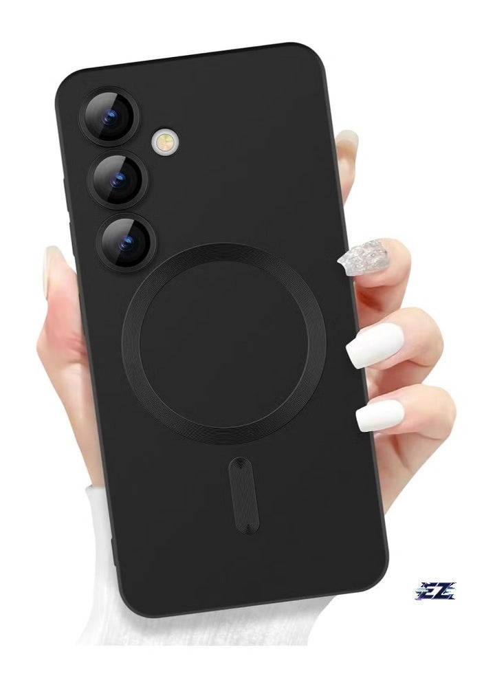 ELTRAZONE Samsung Galaxy S24 Plus 5G Magnetic Case Cover – Luxury Metallic Paint, Silicone Phone Case with Full Camera Lens Protector, Shockproof Bumper for Maximum Protection – Stylish and Durable Case for Samsung Galaxy S24 Plus 5G - Image 1