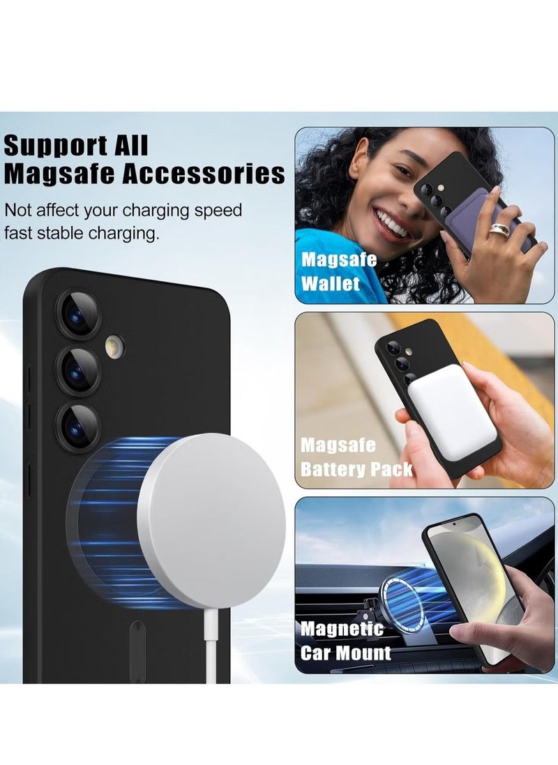 ELTRAZONE Samsung Galaxy S24 Plus 5G Magnetic Case Cover – Luxury Metallic Paint, Silicone Phone Case with Full Camera Lens Protector, Shockproof Bumper for Maximum Protection – Stylish and Durable Case for Samsung Galaxy S24 Plus 5G - Image 5