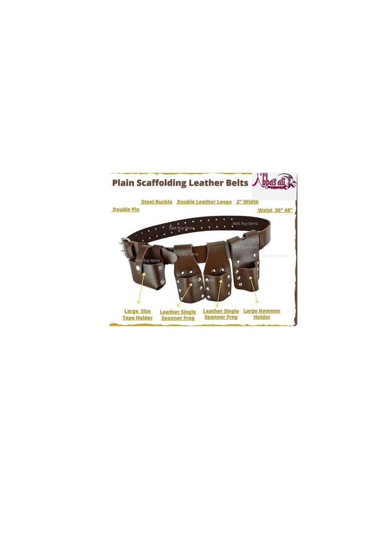 ABBASALI Scaffolding Brown Leather Tools Belt  - Image 2