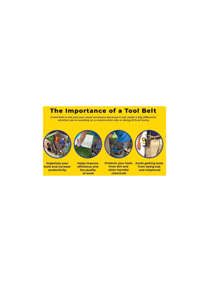 ABBASALI Scaffolding Brown Leather Tools Belt  - Image 3