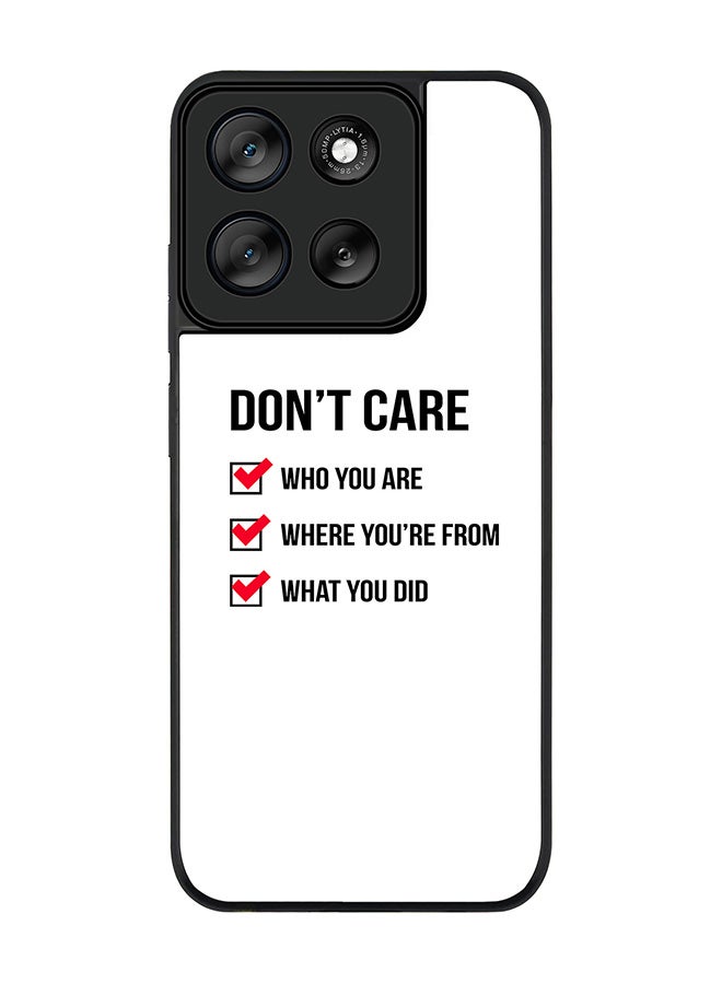 Stylizedd For Motorola Moto G56 Case,Slim fit Camera Protection, Shockproof Thin Phone cover  - Don't Care - Image 1