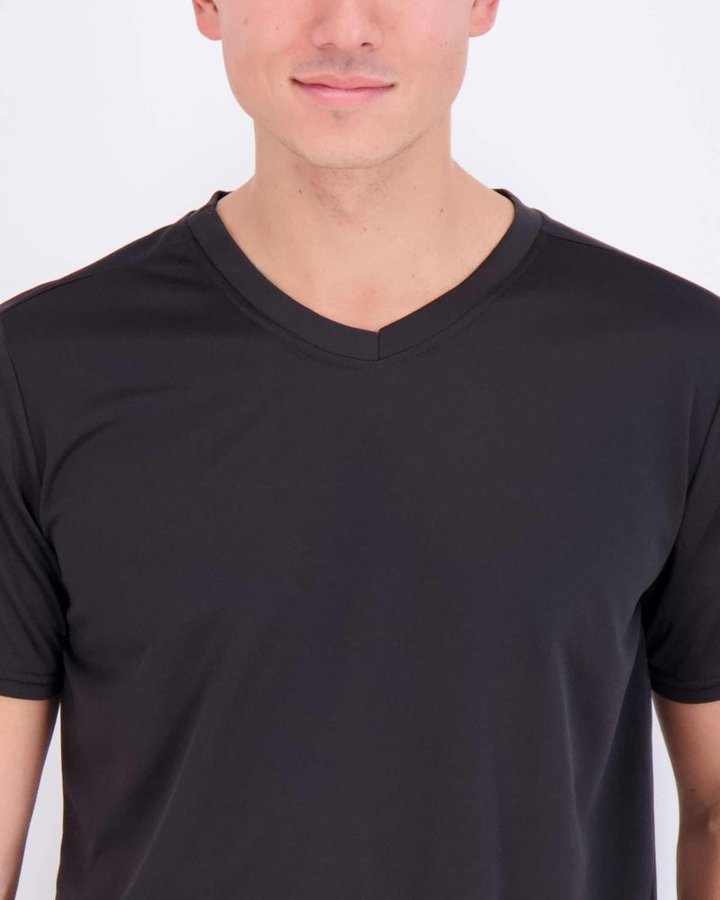 REALESSENTIALS Real Essentials 5 Pack: Men's Mesh Short Sleeve V-Neck T-Shirt | Athletic Dry Fit V Neck Workout Shirt,Set 4-3XL - Image 4