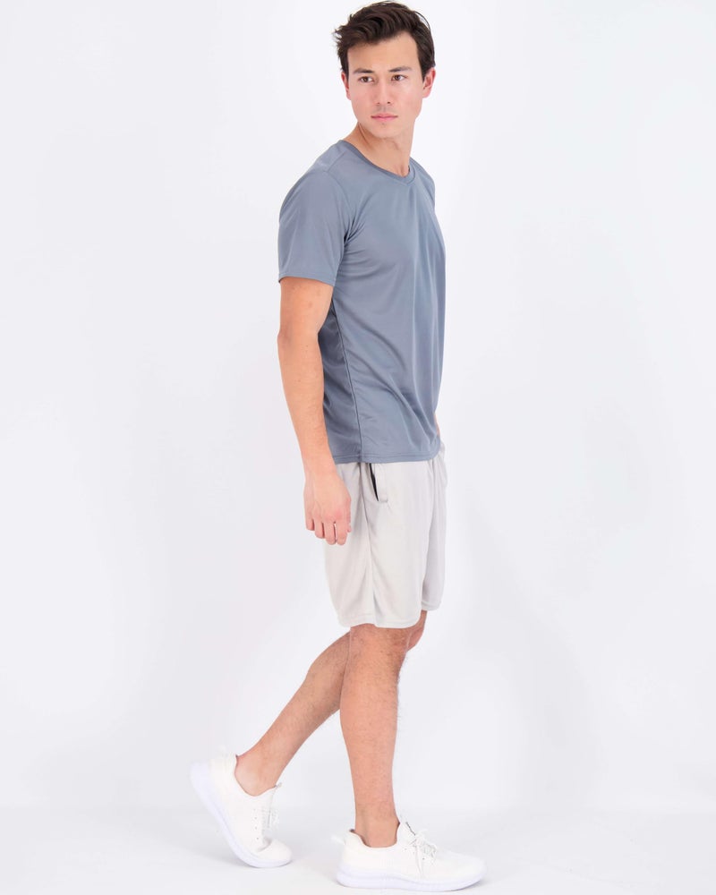REALESSENTIALS Real Essentials 5 Pack: Men's Mesh Short Sleeve V-Neck T-Shirt | Athletic Dry Fit V Neck Workout Shirt,Set 4-3XL - Image 3