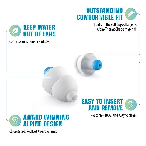 ALPINE HEARING PROTECTION Alpine SwimSafe - Ear Plugs for Swimming - Ear Protection Against Water - Comfortable Waterproof Earplugs with Filter - Hyopoallergenic & Sustainable - Image 3